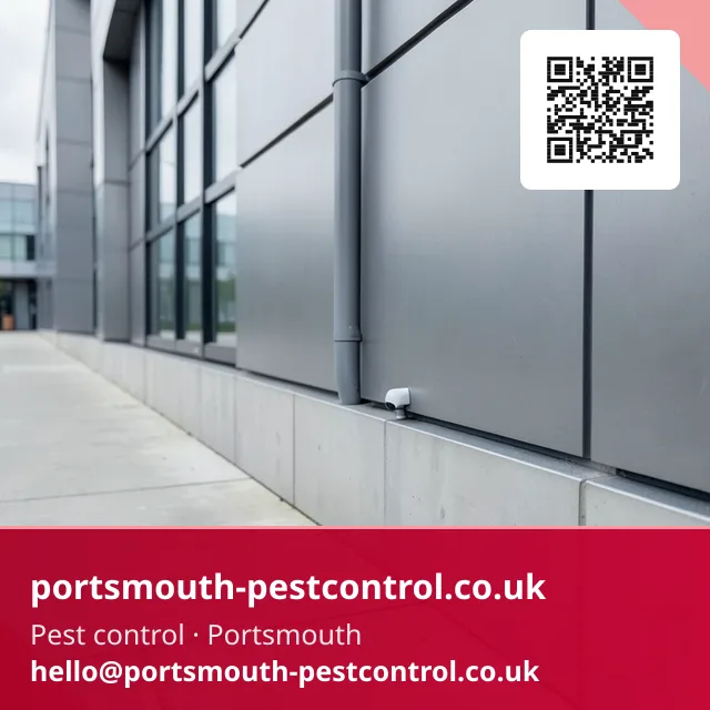 Exterior perimeter check along a business park unit's wall base