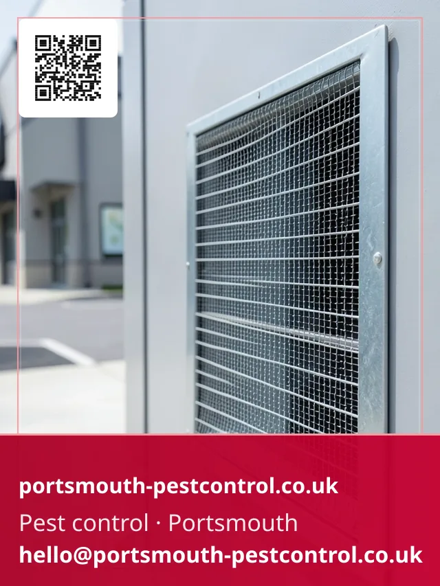 Mesh guard being fitted to a retail unit's exterior vent