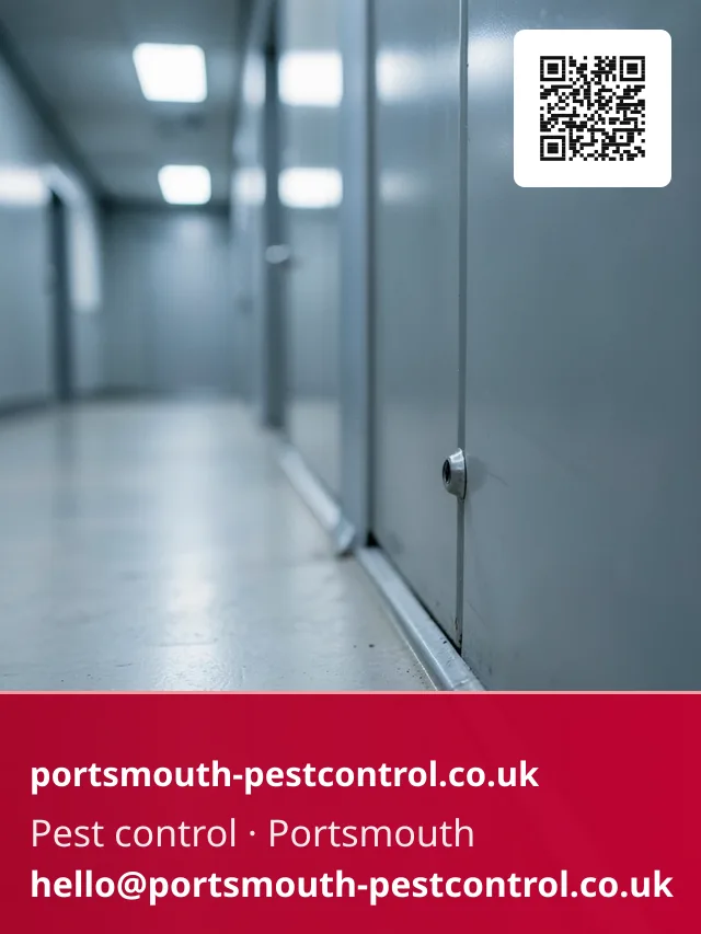 Small discreet bait point positioned along a staff corridor skirting