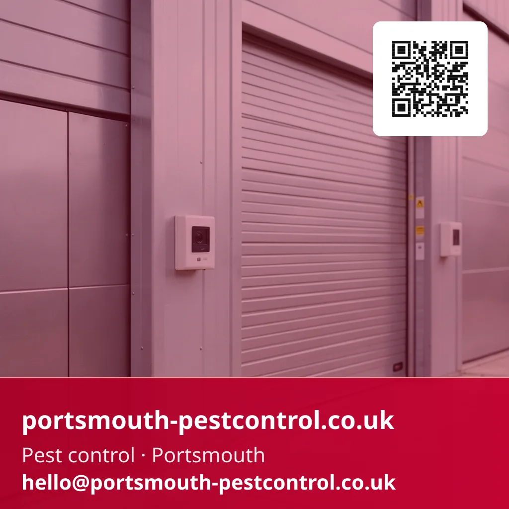 Monitoring station tucked beside a loading bay roller door