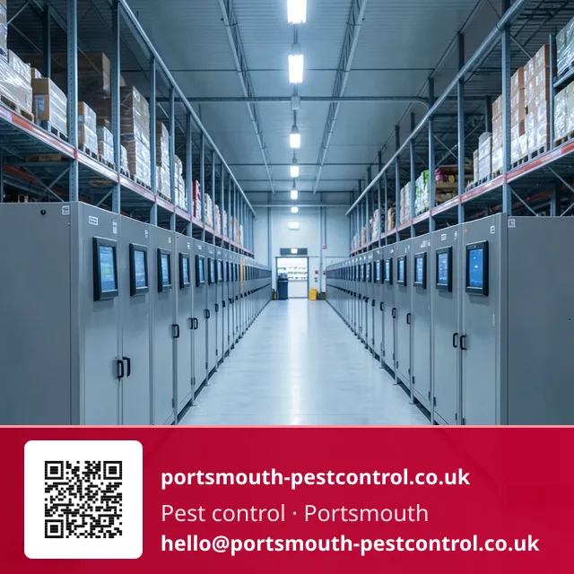 Wide audit-style walk down a warehouse aisle