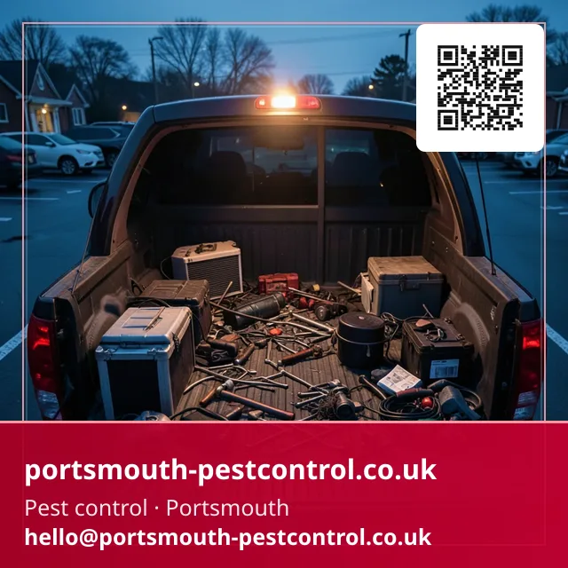 Wide spread of equipment laid across a van's tailgate for rapid selection