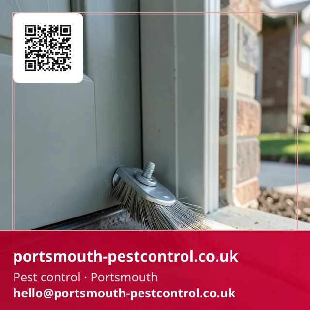 Brush strip proofing seal being screwed to the base of an exterior door