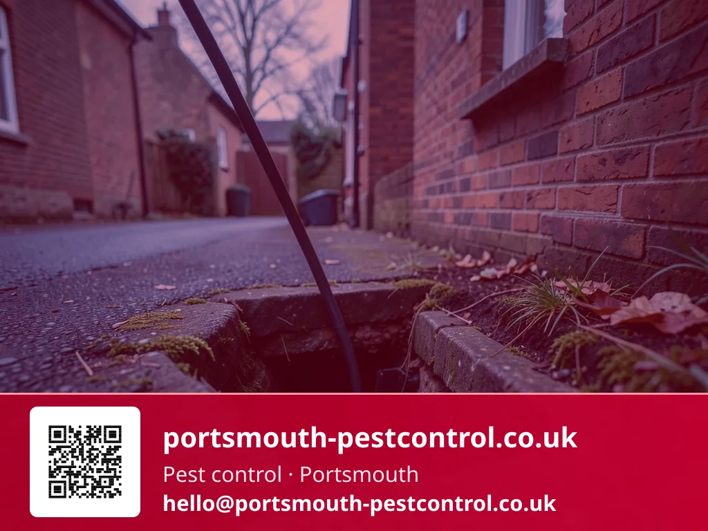 Drain inspection camera cable being lowered into an open external gully