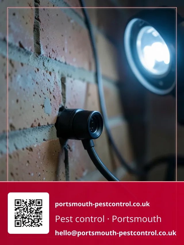 Flexible borescope camera cable being fed through a small drilled inspection hole in a wall