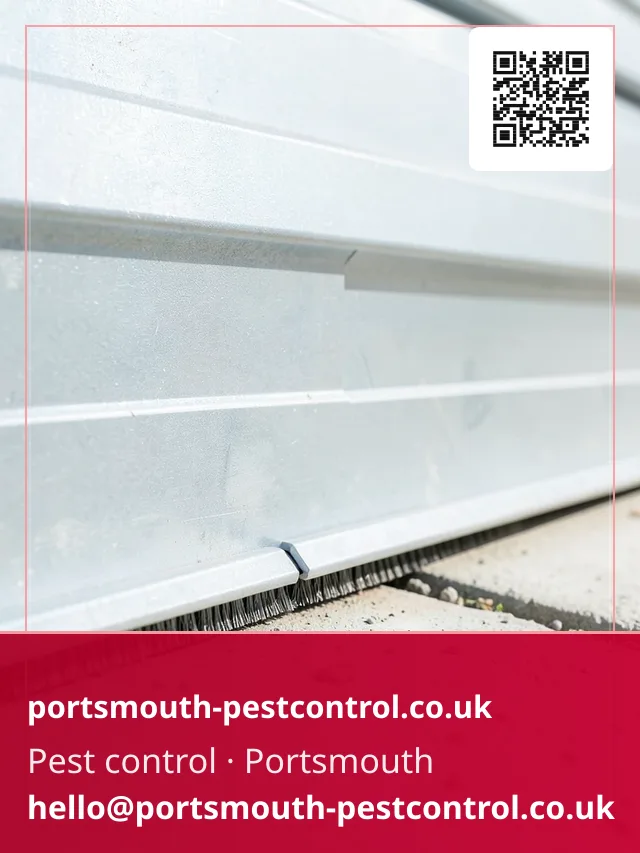 Brush seal strip being fitted along the base of a garage door