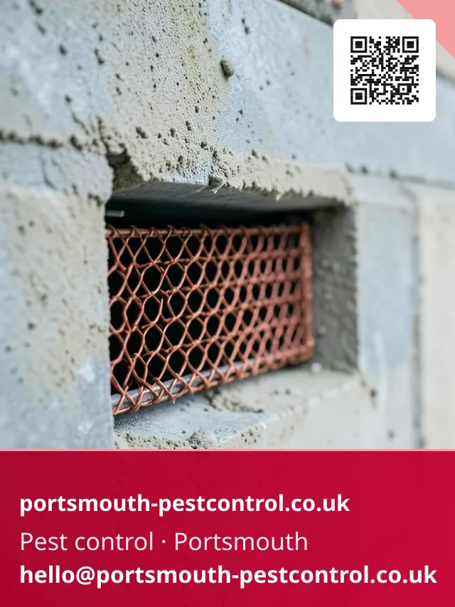 Copper mesh being fitted into a cavity wall weep vent