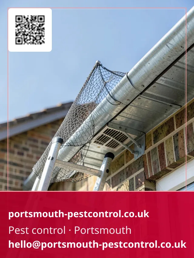 Mesh guard being fixed over a soffit vent at eaves height from a ladder