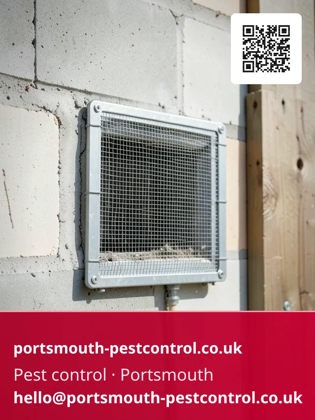 Air brick vent being fitted with mesh before a new-build is occupied