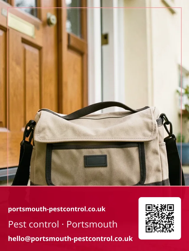 Kit bag set down on a front doorstep before a home visit begins